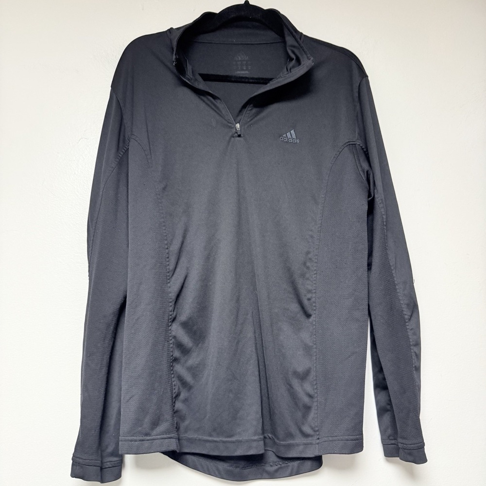 Adidas Men's Black 3/4 Zip Jacket Size L